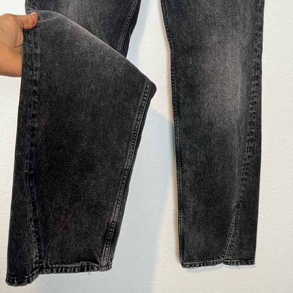 Free People Slit Front High Rise Straight Leg Jeans - Picture 6 of 13